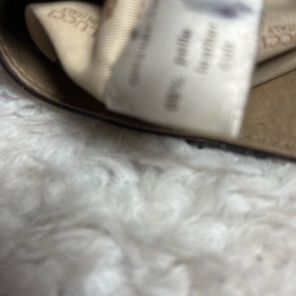 A.Bellucci leather khaki,taupe,burgundy &black stripes shoulder bag studs accent - Picture 16 of 16